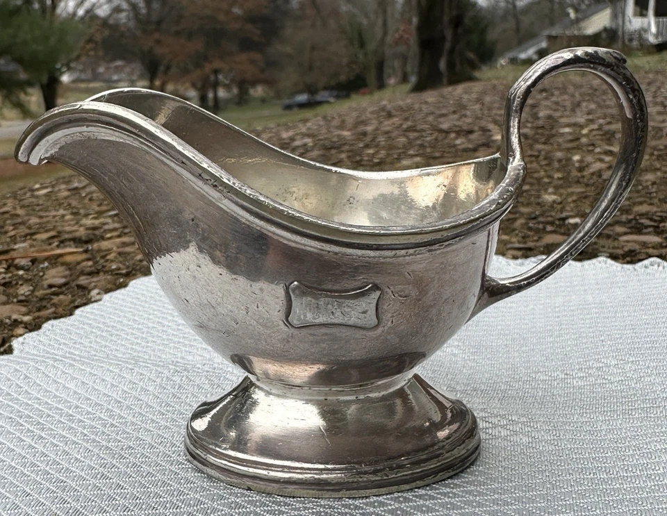 NC & STL Ferrocarril 3 OZ Crema Caña Bartón Plata Soldadura Comedor Carro Untensil Foto 1 de 4