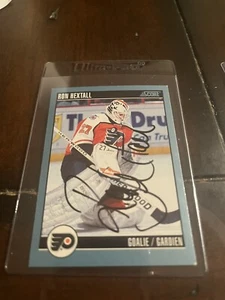 Ron Hextall Signed 92/93 Score Card Flyers - Picture 1 of 1