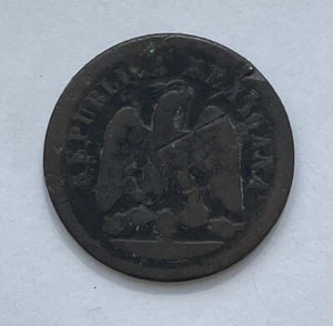 1890 Mo Mexico 1 Un Centavo Copper Republica Mexicana Collector Coin t-530 - Picture 1 of 2