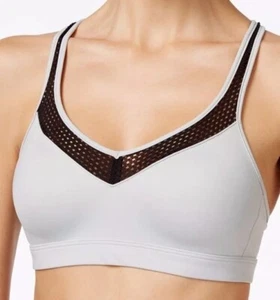 WACOAL 34 C/D Sport Sports Wire Free Racerback Gray Black Bra 852214 medium impa - Picture 1 of 8