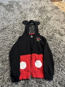 Disney Zip Up Sweatshirt With Mickey Ears For Boys Size Large - Picture 1 of 6