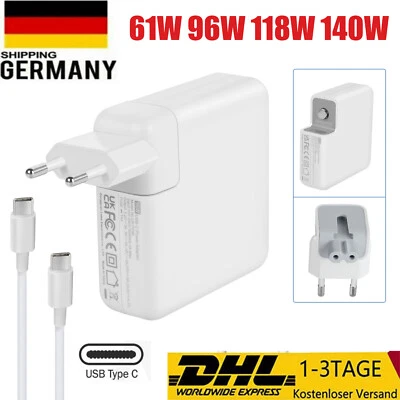 140W 96W 87W 61W USB-C Netzteil Ladegerät für Apple Macbook Pro Air + Ladekabel  - Bild 1 von 4