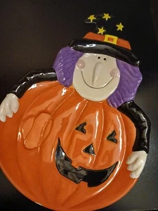 Whimsy Witch Chip Dip Tray Halloween Serving Platter  - Picture 1 of 3