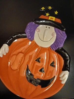 Whimsy Witch Chip Dip Tray Halloween Serving Platter  - Image 1 of 3