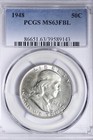 Bu 1948 Franklin Half Dollar Pcgs Ms63fbl Full Bell Lines Oden