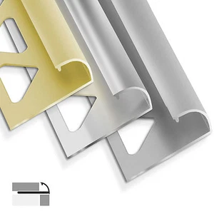 5er SET Fliesenprofile 2,5 m Länge C-Form G-Form L-Form D-Form Fliesenschiene - Bild 1 von 31