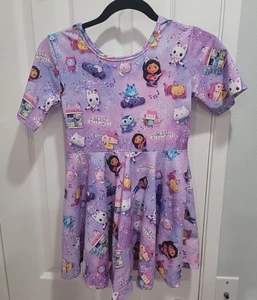 Gabby's Dollhouse Multi Purple Color Dress Custom ESTY Made size 8T - Picture 1 of 4