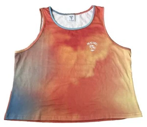 Malibu Rum Licensed Promo Tie-Dye Cropped Tank Top Shirt Size Women Medium Rare - Picture 1 of 7