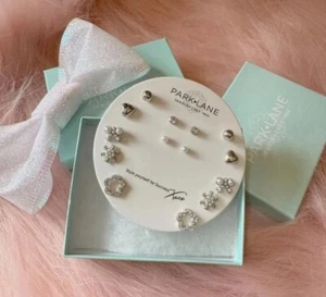 Park Lane JOY Stud Earrings set 7 prs SILVER CZs Glass Pearl SOLD OUT - Picture 1 of 5