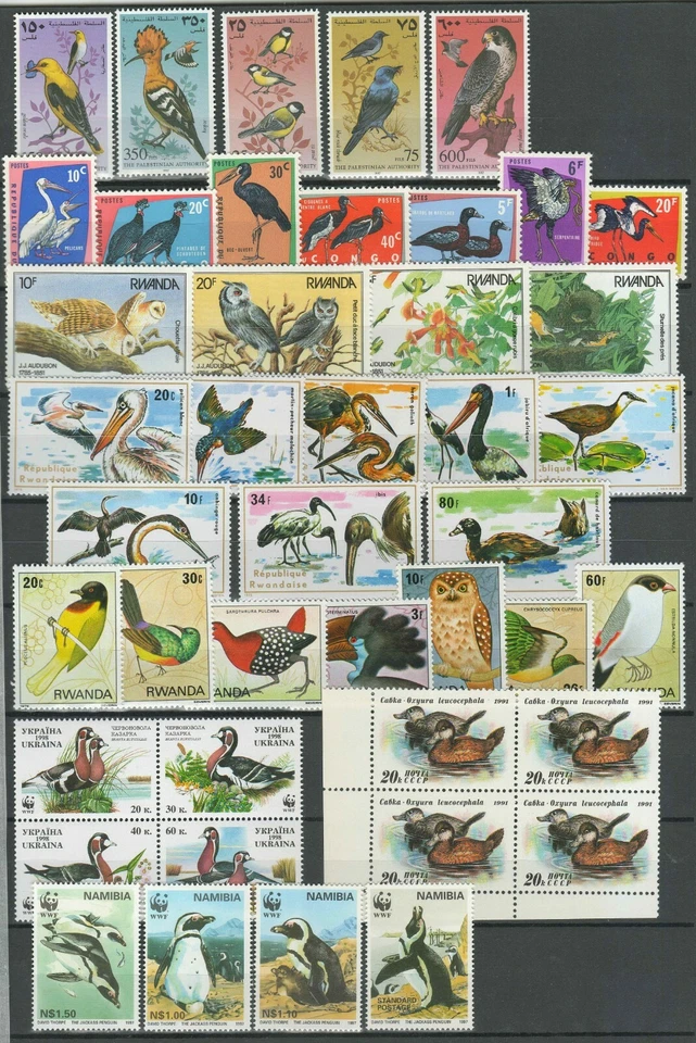  Fauna - Birds - 7 cpl sets  ☀ MNH** - Image 1 of 1
