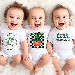 Baby St. Patrick Day Onesies, Baby St. Patty Day, Mama's Lucky Charm - Picture 1 of 10