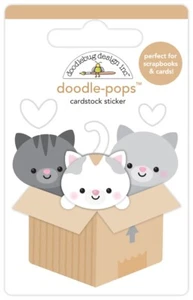 Doodlebug Doodle-Pops 3D Stickers-Kitty Litter - Picture 1 of 1