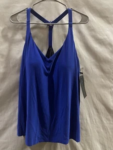 Aqua Green Women's Plus Racerback Tankini Top - Blue 24W - Picture 1 of 2
