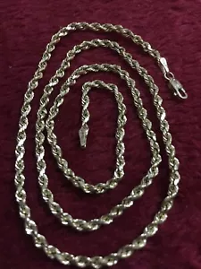 10kt Yellow Gold 2.8 Grams Rope Chain Lobster Lock 2mm - Picture 1 of 12