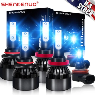 For Toyota Sienna 2011-2018 6X 8000K LED Headlight Kit High Low Beam + Fog Light Foto 1 de 4