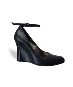 Midas Leather Made in Spain Wedge, Sz 38.5 (Aus 8) Excell Cond - Picture 1 of 8