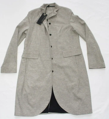 $1190 Nueva Chaqueta ANNETTE GORTZ MUJER Grande L DE 38 Gris Cremallera Botón Sobre Abrigo Foto 1 de 4