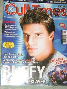CULT TIMES David Boreanaz cover Sept 1999  - Picture 1 of 6