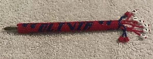 Penna con perline personalizzata! Note musicali "Olivia" rosso e blu! - Foto 1 di 4
