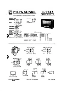Service Manual Guide for Philips BD 753A,Capella 753 - Picture 1 of 1