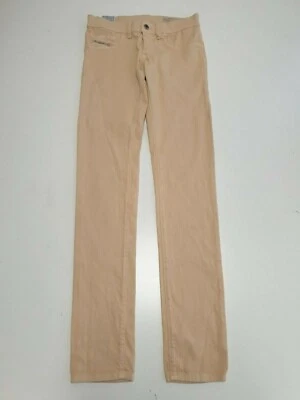 NN824 WOMENS DIESEL BEIGE SKINNY STRETCH DENIM JEANS UK 10 M W28 L33 - Image 1 of 4