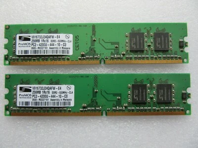1 x ProMos 256MB PC2-4200U DDR2 Desktop PC Memory 533MHz - Image 1 of 2