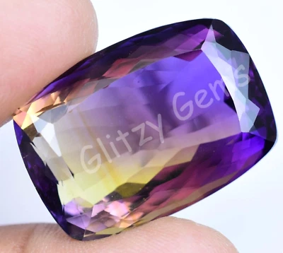 43.55 Ct Natural Bolivia Bi-Color Ametrine Cushion Certified Untreated Gemstone - Image 1 of 4