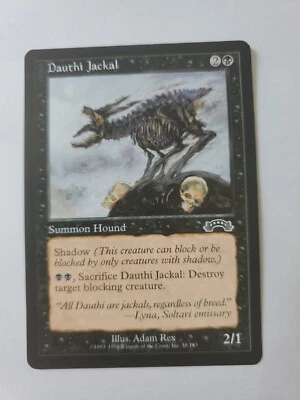 MTG Magic The Gathering Card Dauthi Jackal Summon Hound Black Exodus  - Image 1 of 2