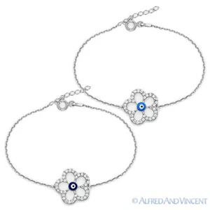 Pulsera de plata esterlina Hamsa Hamsa Mati Turco Nazar Griego Cuentas Estrella Dije Mal de Ojo - Imagen 1 de 3