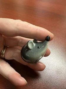 Vtg GOEBEL Miniature Figurine Gray Mouse Sitting Nose Up 1.5" Tall West Germany. - Picture 1 of 6
