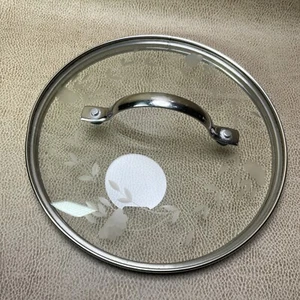 Princess House Etched Glass 8” Round Lid Only Replacement - Picture 1 of 10
