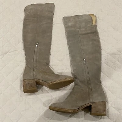 Rag & Bone 靴子麂皮绒棕褐色及膝 37.5 意大利 — 第 1/4 张图片