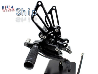 CNC Adjust Rearsets Footpegs Footests Fits CBR954RR CBR929RR 2000-2003 GP Shift - Image 1 of 4