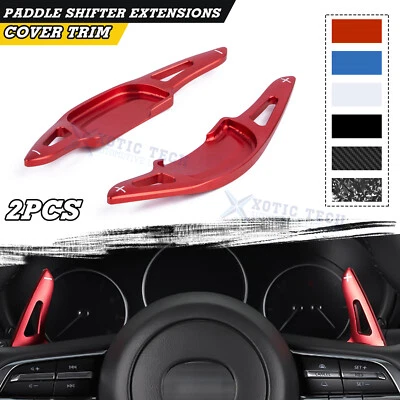Black Forged/Red Steering Paddle Shifter Extension For Mazda 3 CX-30 CX-50 CX-90 - Image 1 of 4