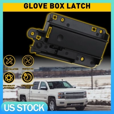 Glove Compartment Box Latch Handle For 2007-2014 GMC Sierra 1500 2500 3500 Black - Image 1 of 4