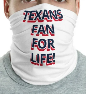 Neck Gaiter: TEXANS Fan For Life! custom Face Mask. Protection in style!  - Picture 1 of 3