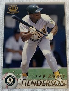 1995 Pacific Crown Collection baseball #312 ~ RICKEY HENDERSON
