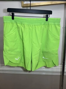 Nike Court Dri-Fit Rafa Nadal ADV 7" pantaloncino tennis uomo XL DV2881-313 verde - Foto 1 di 5