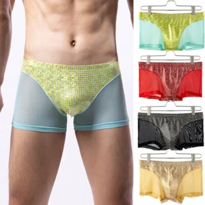 Mutandine uomo intimo marsupio boxer uomo mutandine boxer patchwork paillettes - Foto 1 di 23