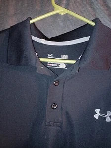Polo Under Armour Uomo UA Manica Corta Heat Gear Sciolta TG L Nera - Foto 1 di 4