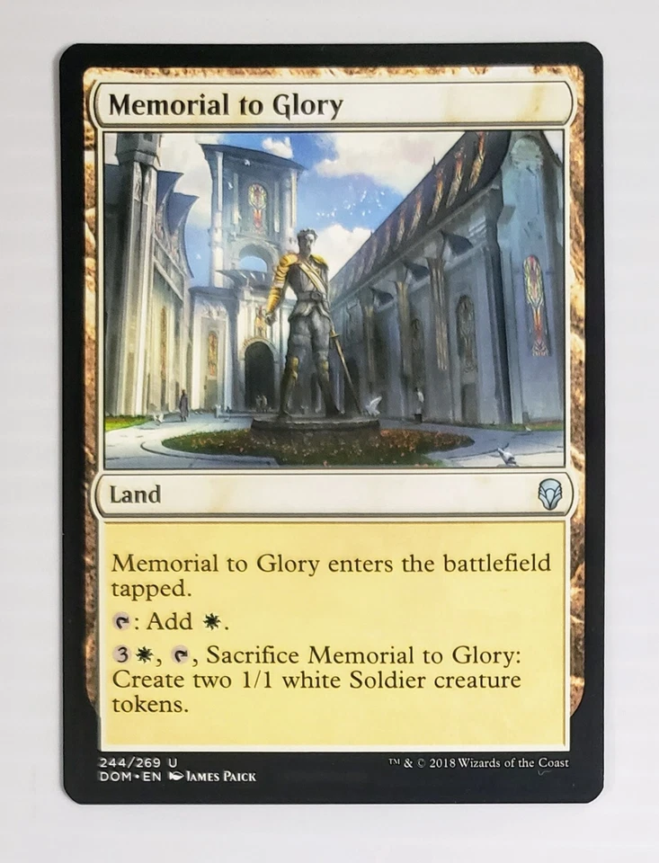 X 1 Mtg Memorial To Glory NM Dominaria MTG Magic The Gathering  - Image 1 of 1