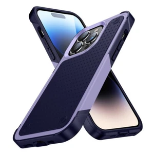 For iPhone 14 13 12 11 15 Pro Max Rubber Case Cover Shockproof Heavy Duty Hybrid - Picture 1 of 18