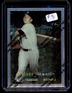 1996 Topps Chrome listing #3 1957 Mickey Mantle New York Yankees #7 OF 19