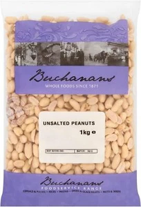 Buchanan Blanched Unsalted Peanuts 1kg - Picture 1 of 1