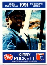 1991 Post Canada Super Star Series Kirby Puckett Minnesota Twins #30