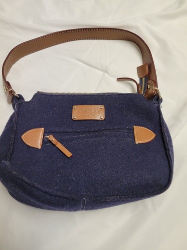 Kate Spade borsa in feltro lana blu navy