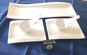 A25/51-4 Villeroy & Boch New Wave 3 Antipastiplatten 2 Dipschalen in Geschenkbox - Picture 1 of 7
