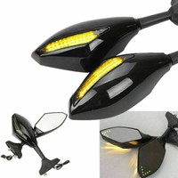 2X Motorrad Rückansicht Seite Spiegel LED Blinker für Honda CBR600 F1/F2/F3/F4