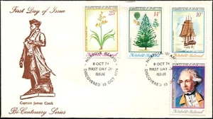 1974 Norfolk Island Captain James Cook Set Of 4 Unaddressed First Day Cover, VGC - Bild 1 von 1