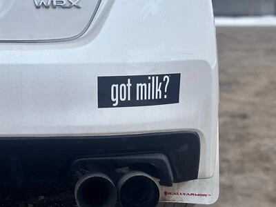 ¿Tienes leche? | Pegatina brillante de 9"x3" para parachoques de coche portátil botella de agua cuaderno Foto 1 de 4